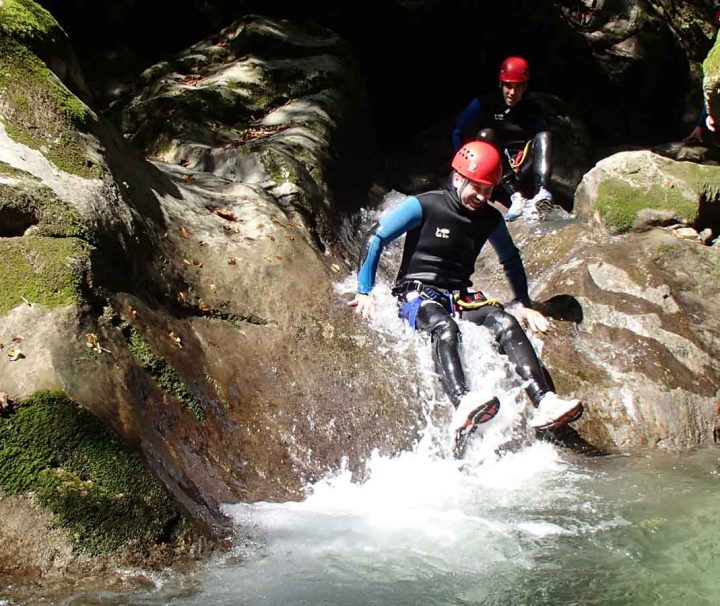 toboggan dans le canyon de Montmin