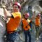 Une équipe au départ de la via ferrata de Thônes