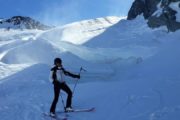 a côté d'une crevasse- glacier de gebroulaz