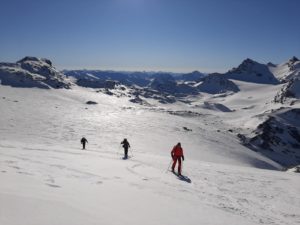 ski de rando sur le glacier de chaviere
