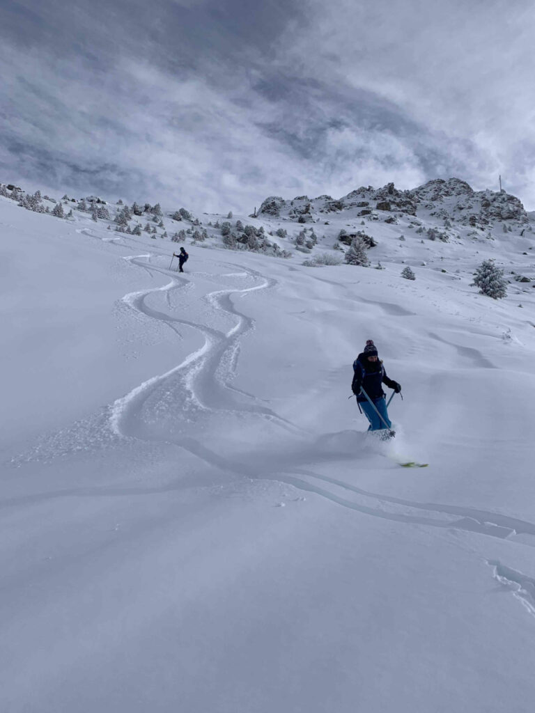 skieur dans la poudreuse
